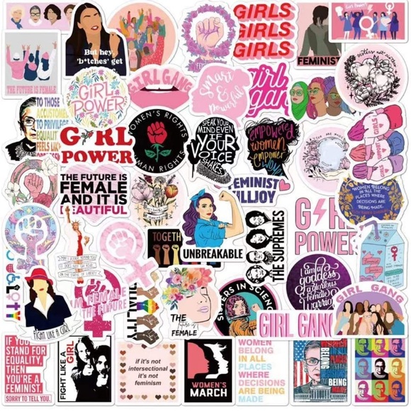 Sanrio Accessories - Feminist Stickers 12 Vinyl Stickers - Mystery Bundle